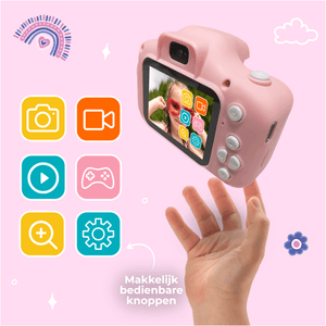 Denver Kindercamera Full HD - Selfie Camera - 40MP - Digitale Camera Kinderen - Foto en Video - Spelletjes - KCA1340