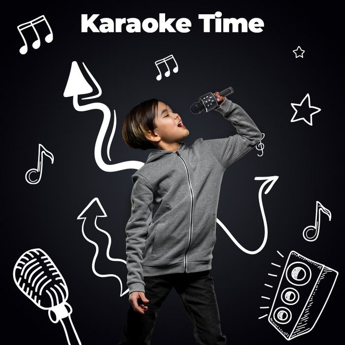 Denver Karaoke Microfoon Bluetooth - Draadloos - Karaoke Set - Ingebouwde Speaker - AUX - MicroSD - KMS20