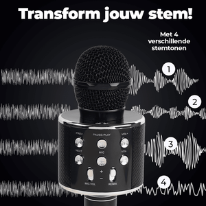 Denver karaokemicrofoon · draadloos, speaker en microSD