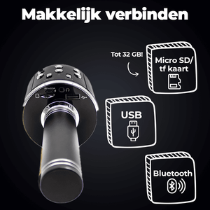 Denver karaokemicrofoon · draadloos, speaker en microSD