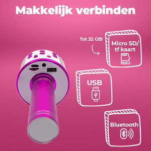 Denver karaokemicrofoon · draadloos, speaker en microSD