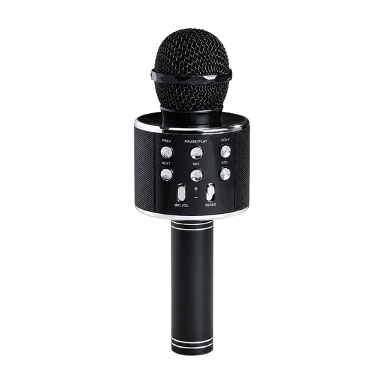 [Zwart] - Denver Karaoke Microfoon Bluetooth - Draadloos - Karaoke Set - Ingebouwde Speaker - AUX - MicroSD - KMS20 - Denvershop