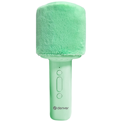 Denver Karaoke Microfoon Bluetooth – Draadloos – Speaker met Fluffy Afwerking – Karaoke Set – AUX - MicroSD – KMS30GN