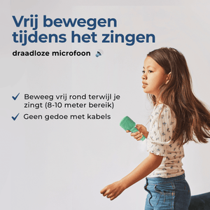 Denver karaokemicrofoon met fluffy afwerking · draadloos en bluetooth
