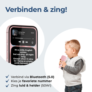 Denver karaokemicrofoon met fluffy afwerking · draadloos en bluetooth