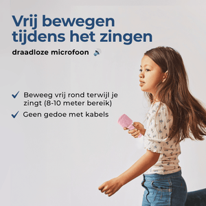 Denver karaokemicrofoon met fluffy afwerking · draadloos en bluetooth