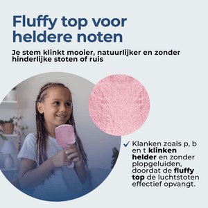 Denver karaokemicrofoon met fluffy afwerking · draadloos en bluetooth