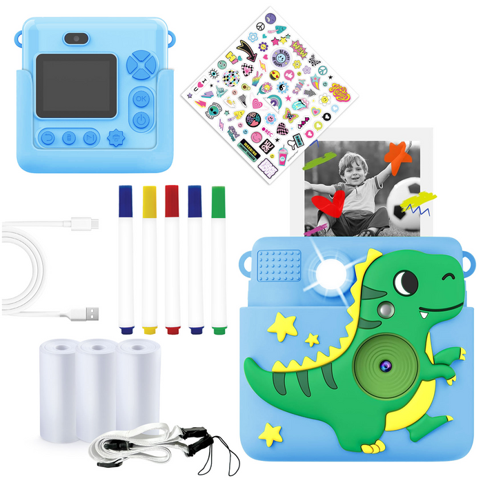 Denver Kindercamera Full HD met Printer - Selfie Camera - 20MP - Digitale Camera Kinderen - Foto - Video - Spelletjes - KPC1363