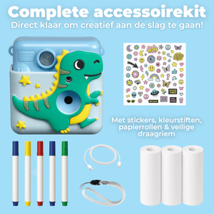 Denver Kindercamera Full HD met Printer - Selfie Camera - 20MP - Digitale Camera Kinderen - Foto - Video - Spelletjes - KPC1363