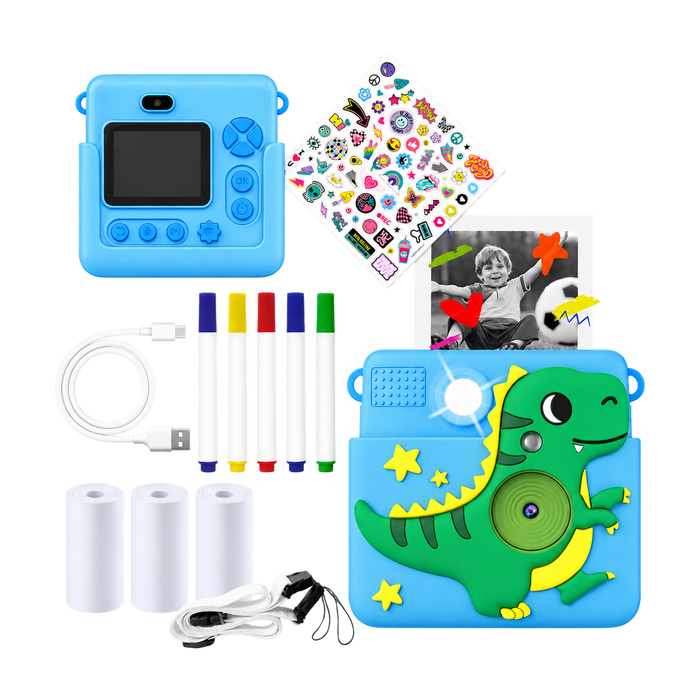 Denver Kindercamera Full HD met Printer - Selfie Camera - 20MP - Digitale Camera Kinderen - Foto - Video - Spelletjes - KPC1363
