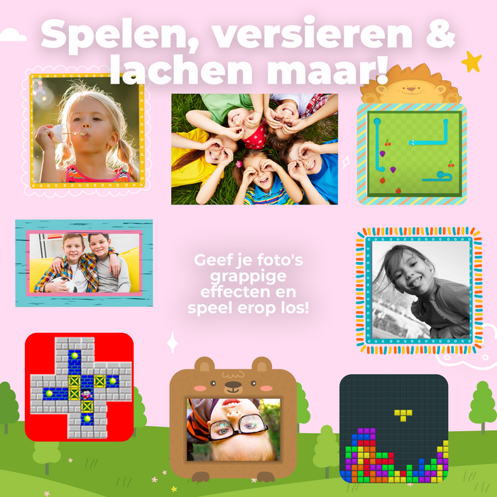 Denver Kindercamera Full HD met Printer - Selfie Camera - 20MP - Digitale Camera Kinderen - Foto - Video - Spelletjes - KPC1363