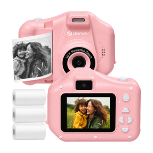 Denver Kindercamera Full HD met Printer - Selfie Camera - 48MP - Digitale Camera Kinderen - Foto en Video - Spelletjes - KPC1370NS