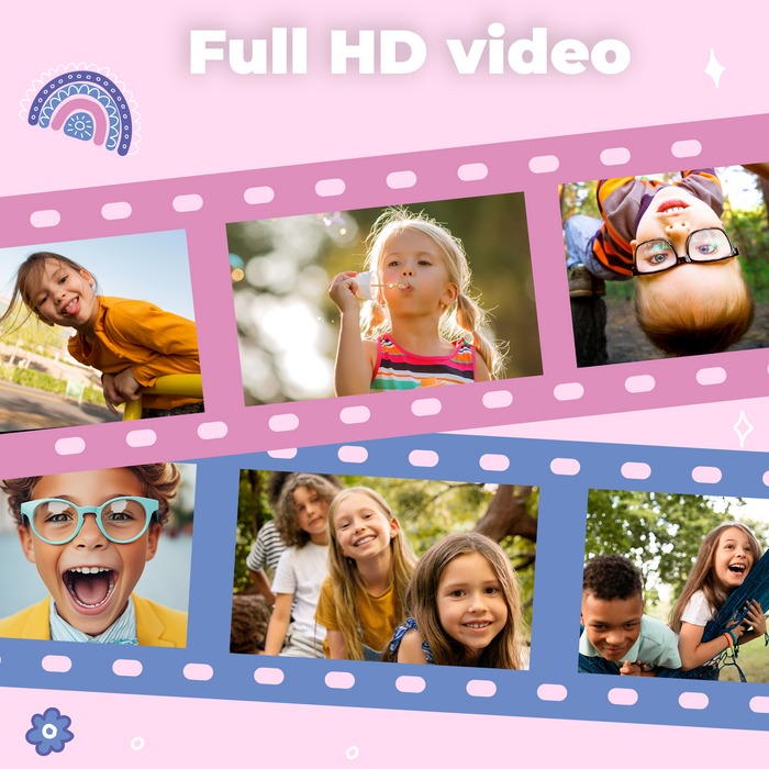 Denver Kindercamera Full HD met Printer - Selfie Camera - 48MP - Digitale Camera Kinderen - Foto en Video - Spelletjes - KPC1370NS