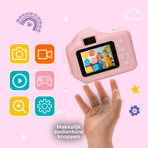 Denver Kindercamera Full HD met Printer - Selfie Camera - 48MP - Digitale Camera Kinderen - Foto en Video - Spelletjes - KPC1370