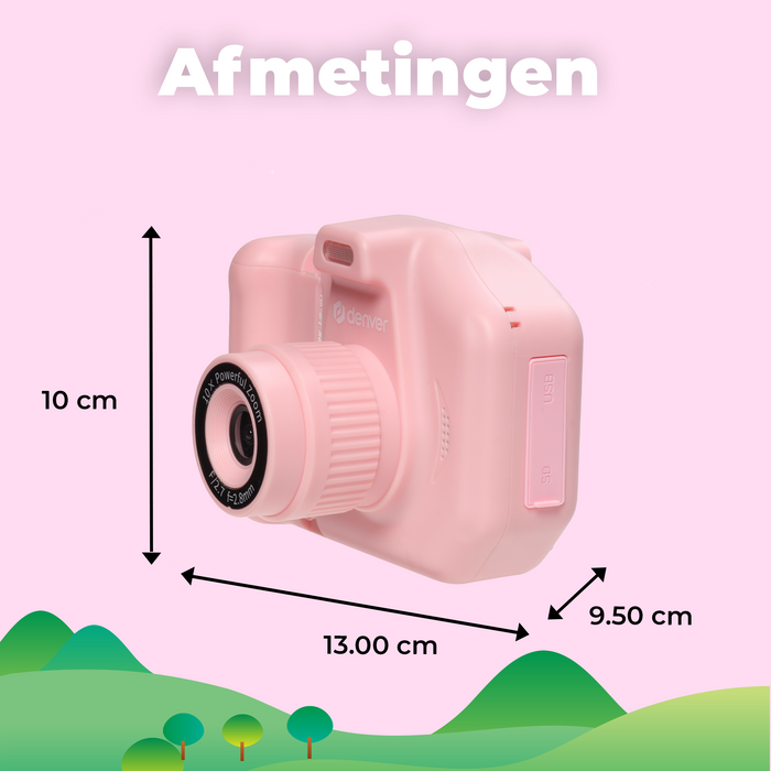 Denver Kindercamera Full HD met Printer - Selfie Camera - 48MP - Digitale Camera Kinderen - Foto en Video - Spelletjes - KPC1370NS