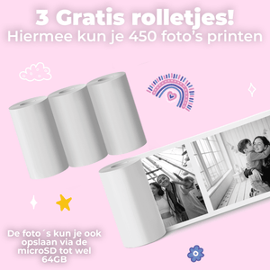 Denver Kindercamera Full HD met Printer - Selfie Camera - 48MP - Digitale Camera Kinderen - Foto en Video - Spelletjes - KPC1370