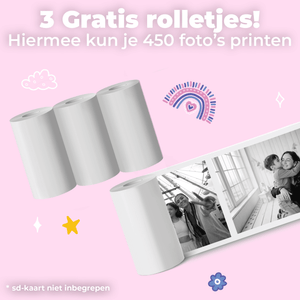 Denver Kindercamera Full HD met Printer - Selfie Camera - 48MP - Digitale Camera Kinderen - Foto en Video - Spelletjes - KPC1370NS