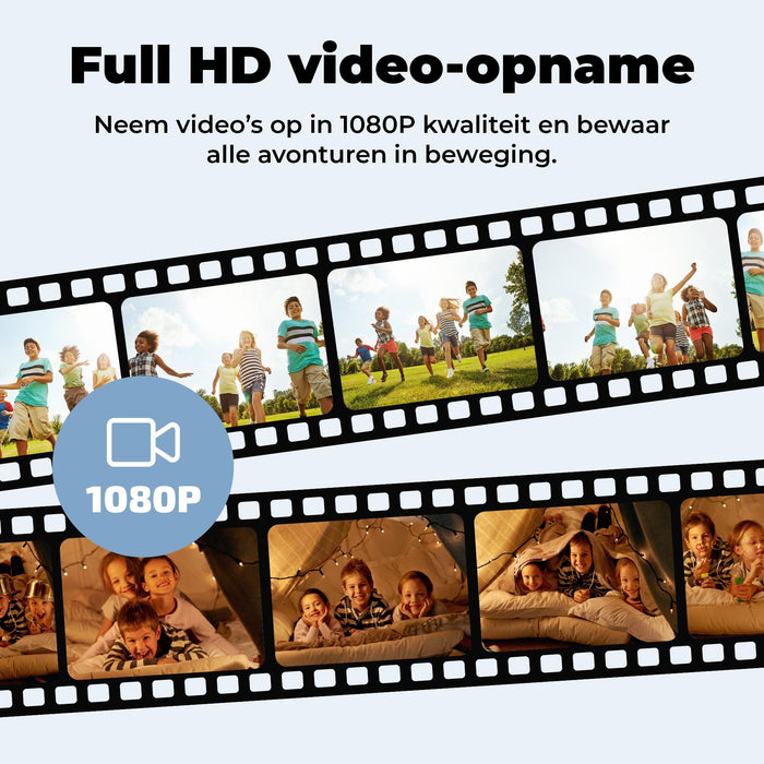 Denver Kindercamera Full HD met Printer - Selfie Camera - 48MP - Digitale Camera Kinderen - Bluetooth printer - Foto & Video - KPC1374BTW - Wit