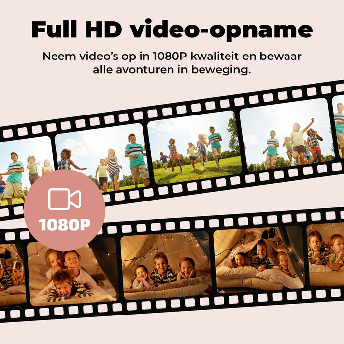 Denver Kindercamera Full HD met Printer - Selfie Camera - 48MP - Digitale Camera Kinderen - Bluetooth printer - Foto & Video - KPC1374BTW - Wit