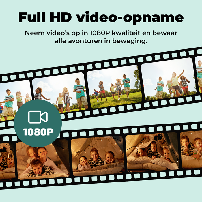 Denver Kindercamera Full HD met Printer - Selfie Camera - 48MP - Digitale Camera Kinderen - Bluetooth printer - Foto & Video - KPC1374BTW - Wit