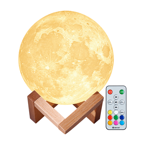 Denver maanlamp 3D · bluetooth speaker en muzieksynchronisatie