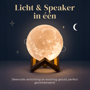 Denver Maanlamp 3D - Bluetooth Speaker Draadloos - Tafellamp Slaapkamer - Muzieksyncronisatie - Incl. Afstandsbediening - Maan lamp - LBS150 - Denvershop