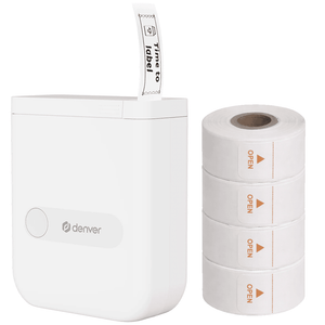 Denver Labelprinter - Bluetooth - Verbinding met smartphone - 15x40mm - Incl. 4 stickerrollen - MBP16