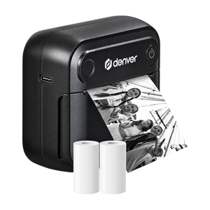 Denver Mini Pocket Printer - Sticker Printer - Thermisch Papier - Bluetooth - Mobiele Fotoprinter - MBP32