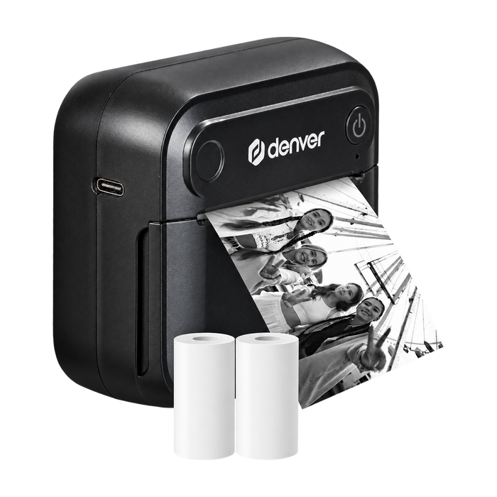 Denver Mini Pocket Printer - Sticker Printer - Thermisch Papier - Bluetooth - Mobiele Fotoprinter - MBP32