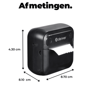 Denver Mini Pocket Printer - Sticker Printer - Thermisch Papier - Bluetooth - Mobiele Fotoprinter - MBP32