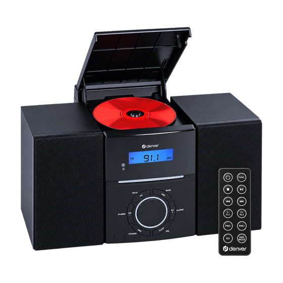 Denver FM radio met cd-speler · wekker en 30 zenders
