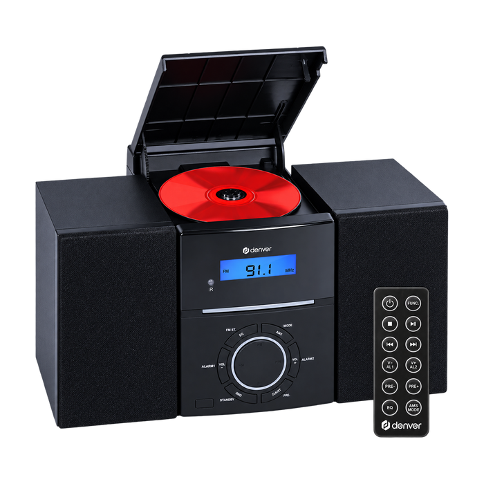 Denver FM radio met cd-speler · wekker en 30 zenders