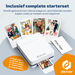 Denver Pocket Printer - Mobiele fotoprinter - Papier/Sticker/Magneet/Tattoo/Warmtepers printer - Incl. 20 printvellen - Bluetooth - MCP6010