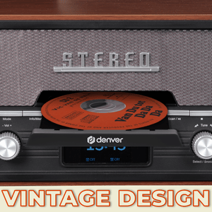 Denver DAB+ radio met cd-speler retro · bluetooth en FM