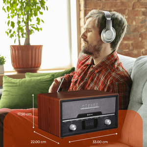 Denver DAB+ radio met cd-speler retro · bluetooth en FM