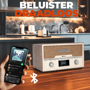 Denver DAB+ radio met cd-speler retro · bluetooth en FM