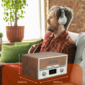 Denver DAB+ radio met cd-speler retro · bluetooth en FM