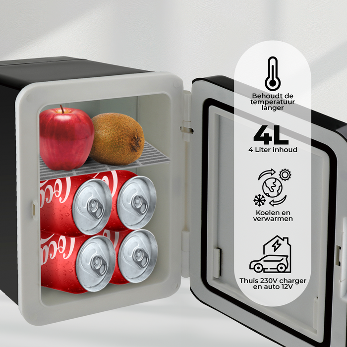 Denver Mini Koelkast - Koelen en Verwarmen - Skincare fridge - 12v Auto aansluiting - MFR404