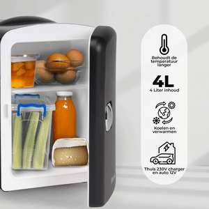 Denver Mini koelkast - Skincare Fridge - 12V Auto Aansluiting - Koelen & Verwarmen - 4 Liter - MFR401 - Denvershop