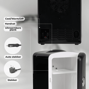 Denver Mini koelkast - Skincare Fridge - 12V Auto Aansluiting - Koelen & Verwarmen - 4 Liter - MFR401 - Denvershop