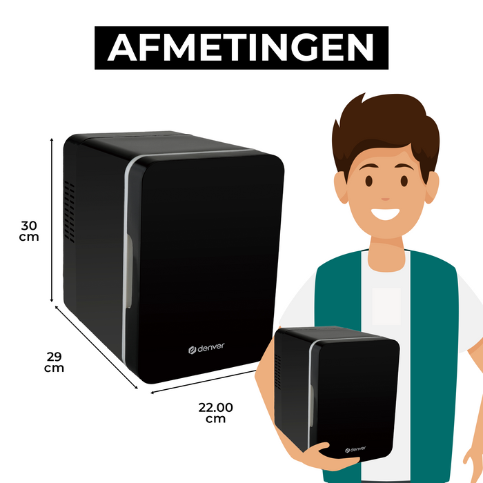 Denver Mini Koelkast - Koelen en Verwarmen - Skincare fridge - 12v Auto aansluiting - MFR404