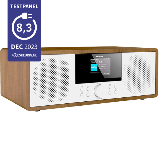 [Darkwood] - Denver Internet Radio - DAB Radio - FM Radio - CD Speler - Bluetooth - 200W - AUX/USB - MIR270 - Denvershop