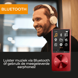 Denver MP3 / MP4 Speler - Bluetooth - USB - Shuffle - SD kaart tot 128GB - Incl. Oordopjes - Voice recorder - Dicatafoon - MP1820