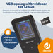Denver MP3/MP4 Speler - Bluetooth - Shuffle/Repeat - SD kaart tot 128GB - Incl. oordopjes - Dictafoon - MP1830