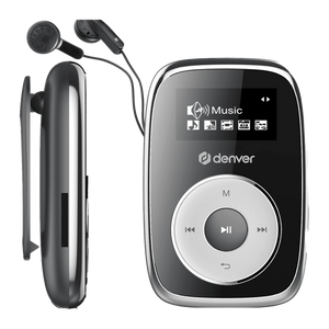Denver MP3-speler met clip · inclusief oordopjes · MPS316