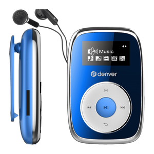 Denver MP3-speler met clip · inclusief oordopjes · MPS316