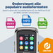 Denver MP3 Speler Incl oordopjes - Uitbreidbaar tot 128GB - Shuffle/Repeat Modus - Kinderen en volwassenen - Bevestigingsclip - AUX - MPS320B