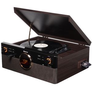 Denver Retro Platenspeler - DAB+/FM Radio - CD - Cassette - Bluetooth - Auto stop - MRD180