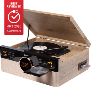 Denver Retro Platenspeler - DAB+/FM Radio - CD - Cassette - Bluetooth - Auto stop - MRD180