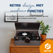 Denver Retro Platenspeler - DAB+/FM Radio - CD - Cassette - Bluetooth - Auto stop - MRD180